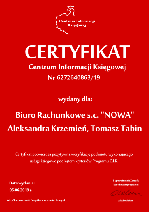 NOWA Biuro Rachunkowe